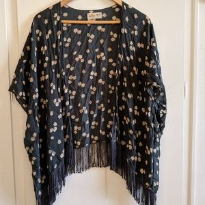 Hollister Green Cherry Blossom Shawl w/ Fringe